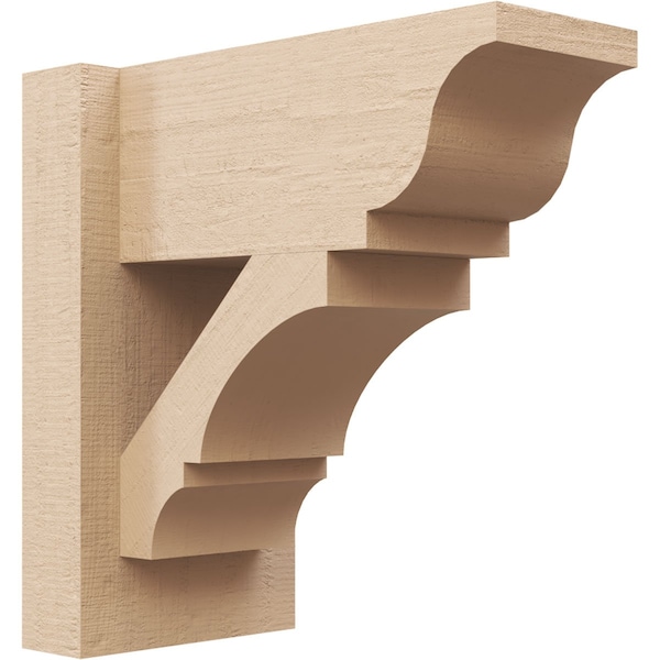 Ekena Millwork 6-in W x 12-in D x 12-in H Balboa Trad Rough Cedar Woodgrain TimberThane Outlooker, Primed Tan OUTUR060X12X12BOA04RCPR - main